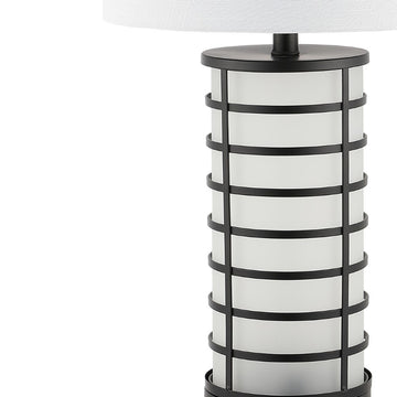 Jayce 27" Modern Industrial Iron Nightlight LED Table Lamp with USB Charging Port - JONATHAN Y